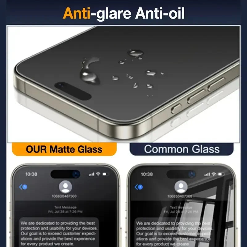 3-Pack Matte Privacy Screen Protector for iPhone 16–11 Pro Max – Anti-Spy Glass