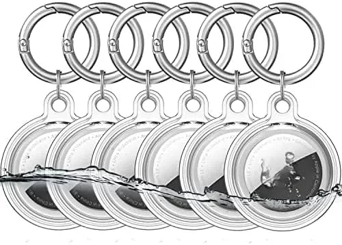 4/8/6 Pack Waterproof AirTag Keychain Case for Pet Collars & Key Rings