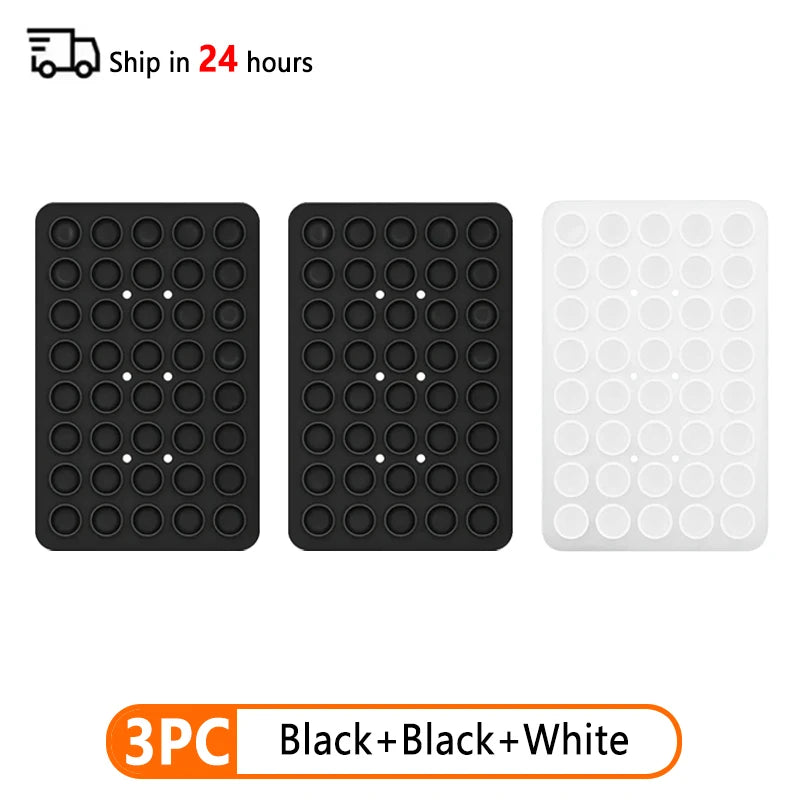 3Pcs Double-Sided Silicone Suction Cup Phone Stand for Hands-Free Selfies & Videos