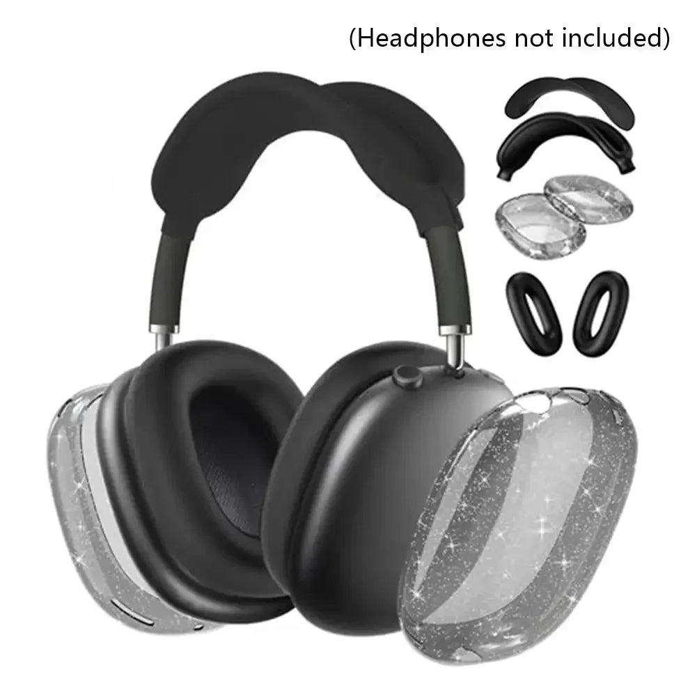3D Transparent Anti-Scratch Case for AirPods Max - Soft Protective Cover