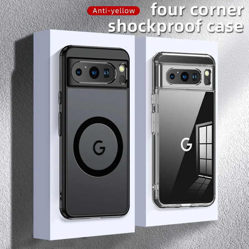 2025 Magnetic Matte Case for Pixel 9 Pro 8 7A 8A 7 Wireless Charging