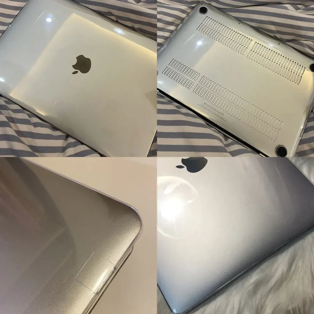 Crystal Clear Hard Case for MacBook Air/Pro 13–16" (All Models Listed)