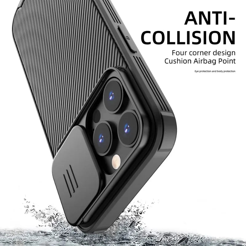 Magnetic Case for iPhone 16–11 Pro Max with Slide Lens Protection Cover