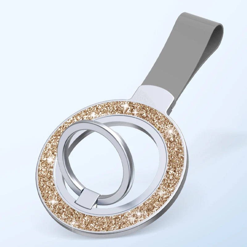 Glitter MagSafe Phone Holder for iPhone 12–16 – Ring & Stand Mount