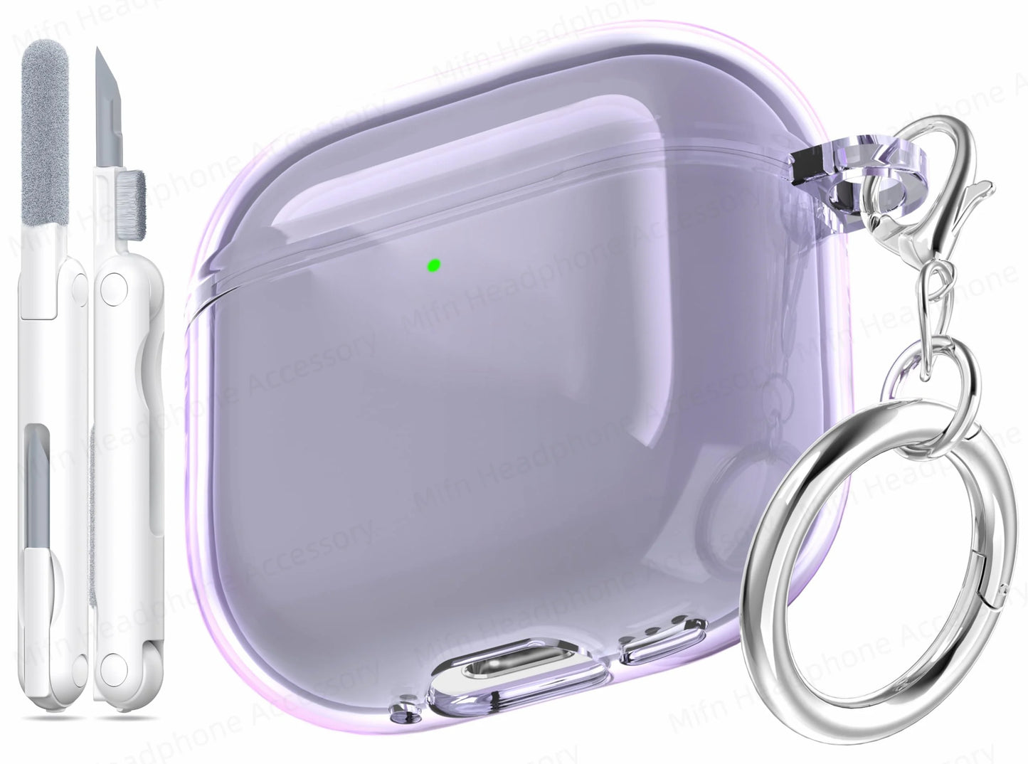 Electroplated Transparent Case for AirPods 4 – Shockproof Protective Cover
