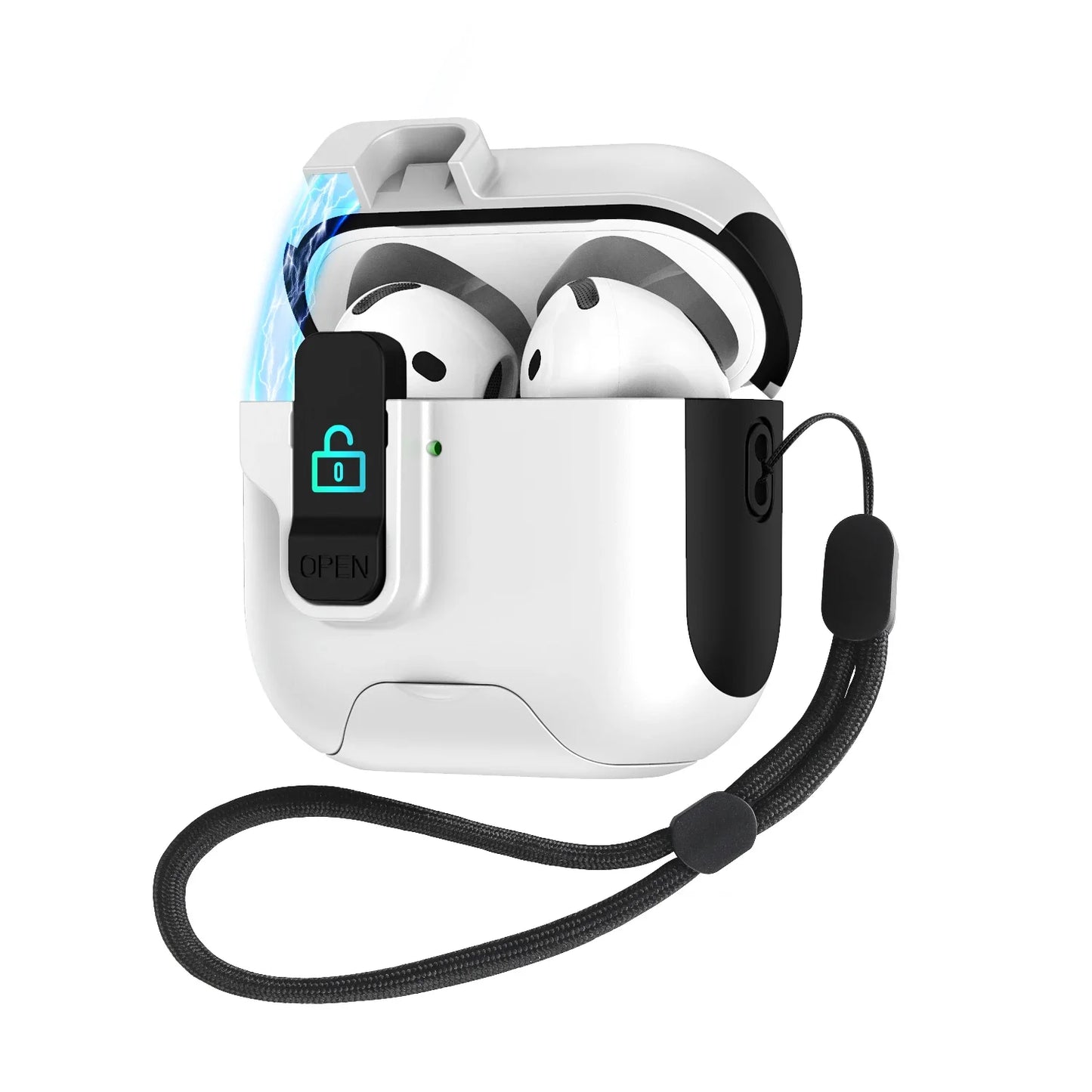 Magnetic Latch Case with Lanyard for iPhone 4/3/2/1 Pro & Wireless Earphones