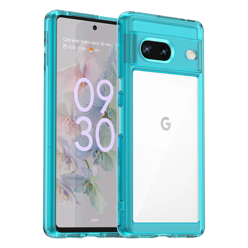 Shockproof Clear Bumper Case for Google Pixel 7/8/7A/8 Pro – Transparent Cover