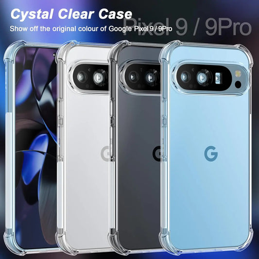 Shockproof Clear TPU Airbag Case for Google Pixel 9 Pro XL / 8A / 8