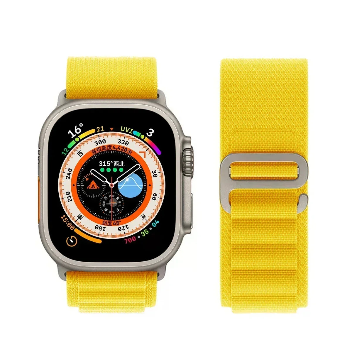 Alpine Nylon Strap for Apple Watch Bands 38-49mm - Ultra 2 Series 9 SE