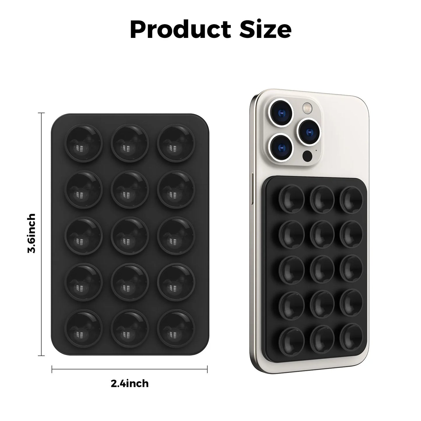 Magnetic Silicone Suction Card Holder Pad for Phone – Adhesive Rubber Mount