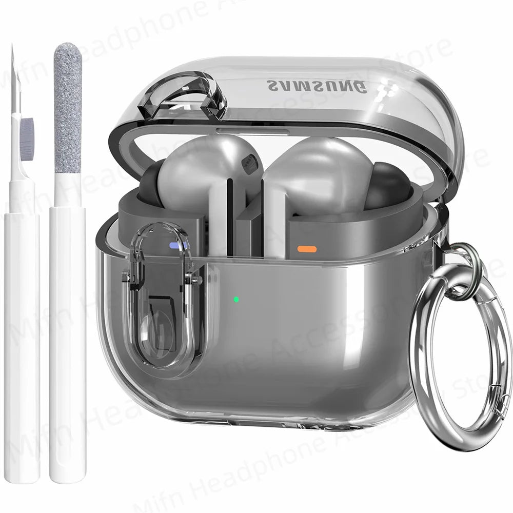 2024 Transparent Lock Case with Cleaning Kit for Galaxy Buds 3 / Buds3 Pro