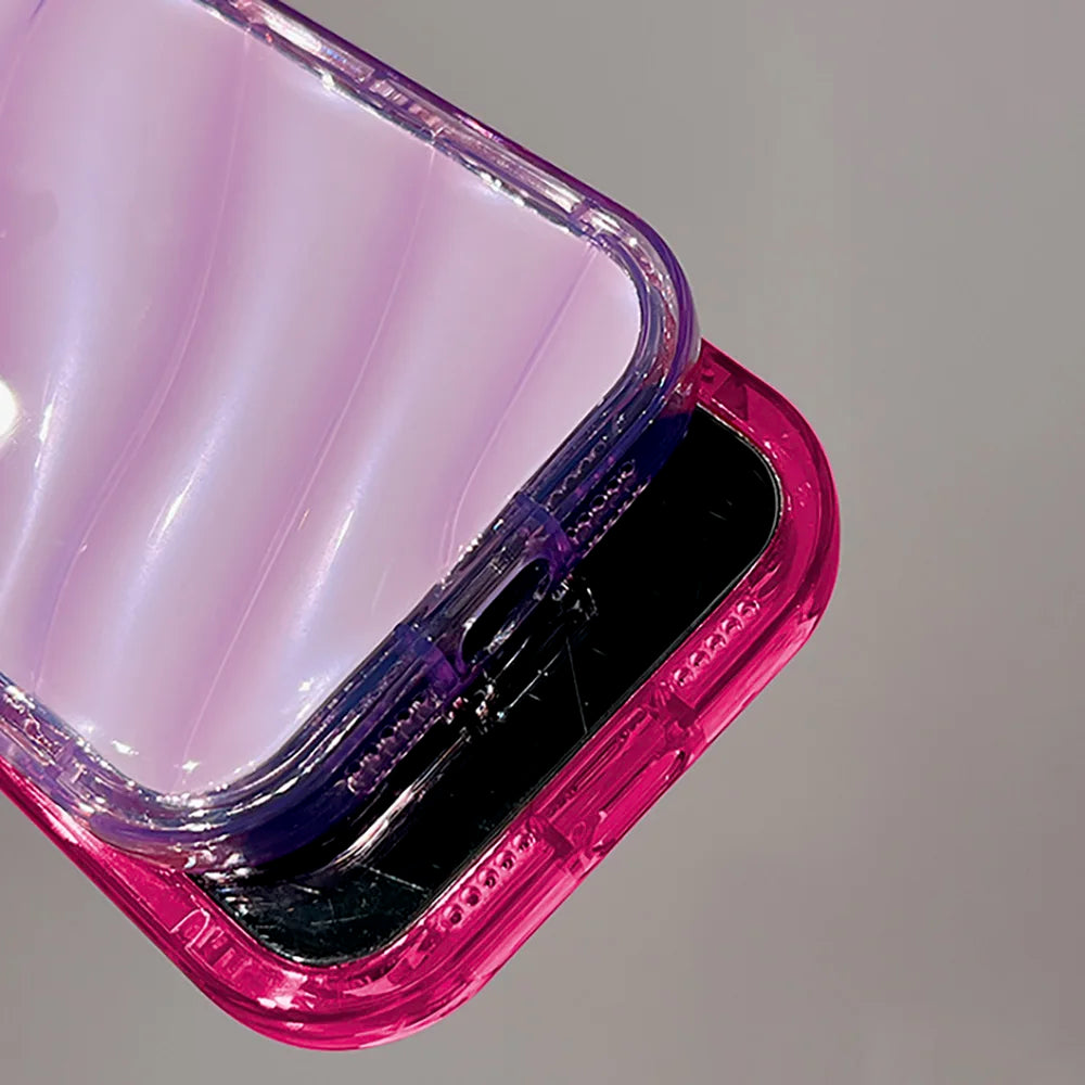 Wavy Soft Candy Case for iPhone 16–11 Pro Max – Shockproof Silicone