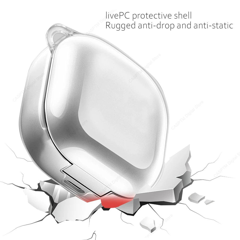 Clear Hard Case for Samsung Galaxy Buds 2 Pro/FE/Live – Transparent Cover