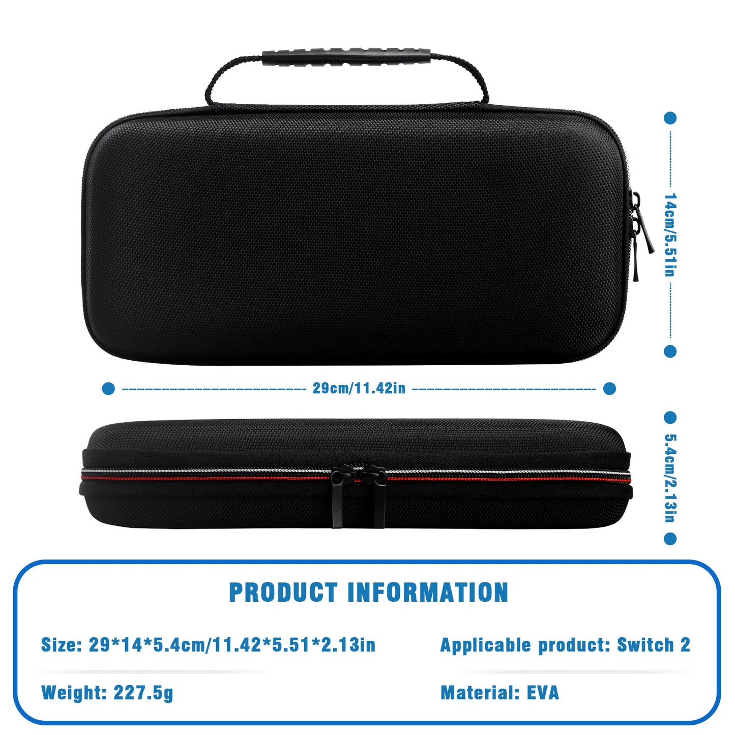 Hard Shell Carrying Case for Nintendo Switch 2 – Portable Console Storage Bag