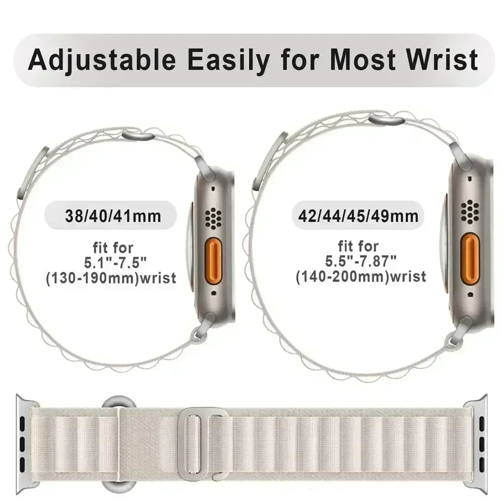 Alpine Nylon Strap for Apple Watch Bands 38-49mm - Ultra 2 Series 9 SE