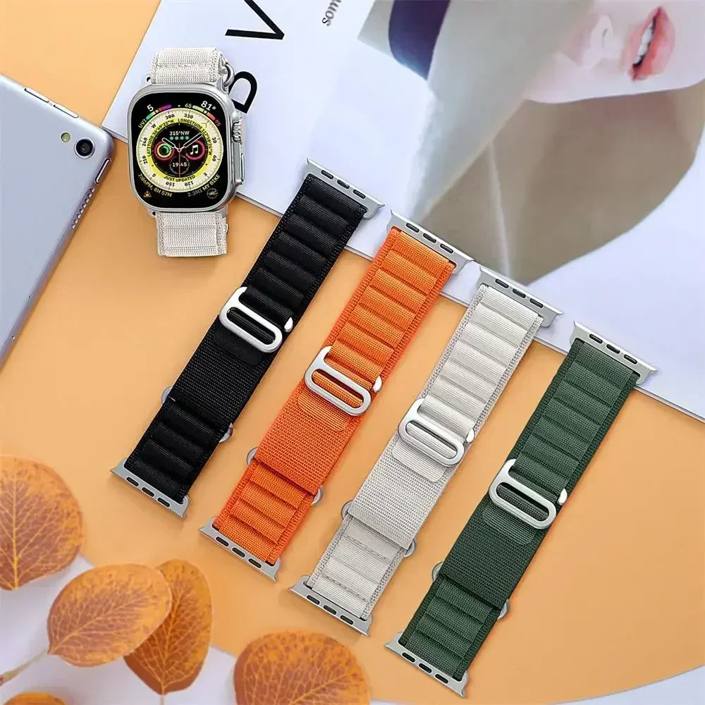 Alpine Nylon Strap for Apple Watch Bands 38-49mm - Ultra 2 Series 9 SE