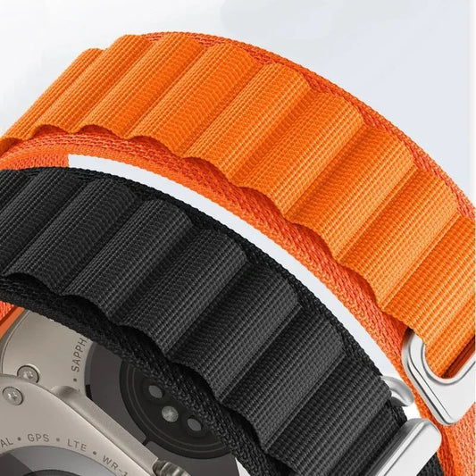 Nylon Alpine Strap for Apple Watch Ultra & Series 9–3 | 49–40mm Sport Band