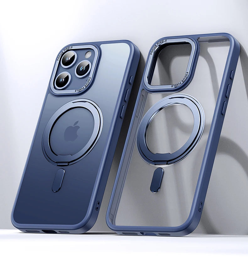 Luxury Magnetic Stand Case with Ring Holder for iPhone 11β13 Pro Max