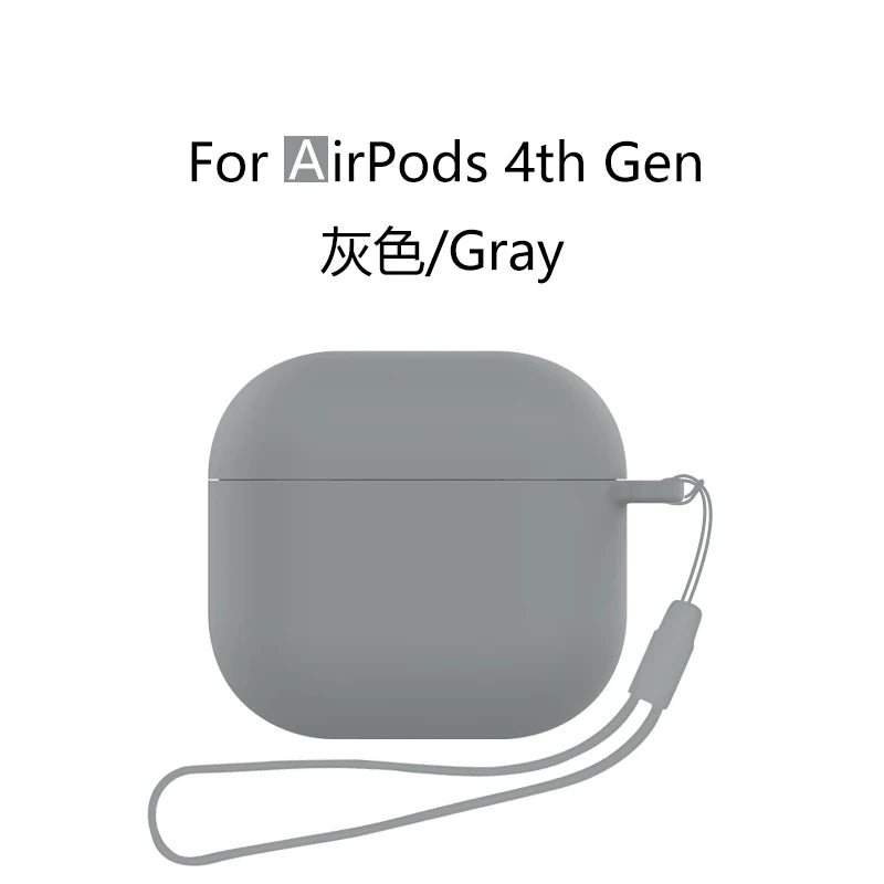 Silicone Case with Lanyard for AirPods 4 (2024) with Active Noise Canceling