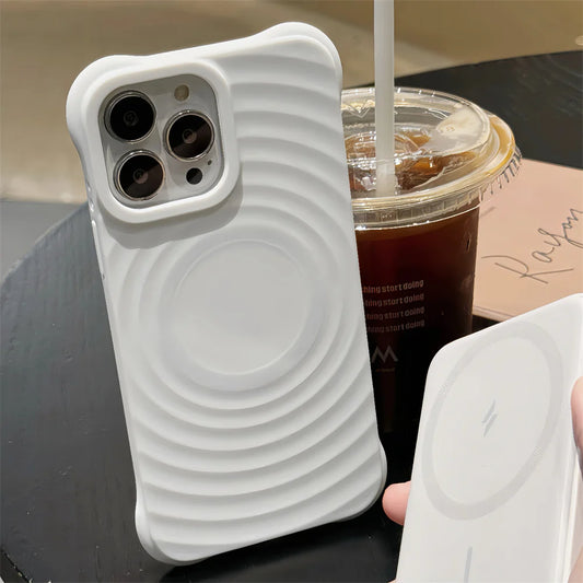 Ripple MagSafe Case for iPhone 15–11 Pro Max – Wave Shockproof Cover