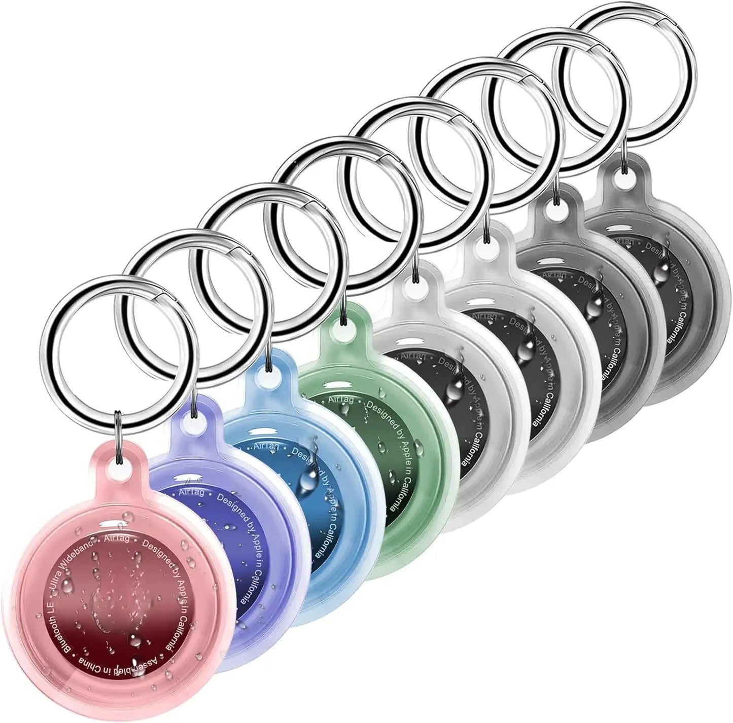 4/8/6 Pack Waterproof AirTag Keychain Case for Pet Collars & Key Rings