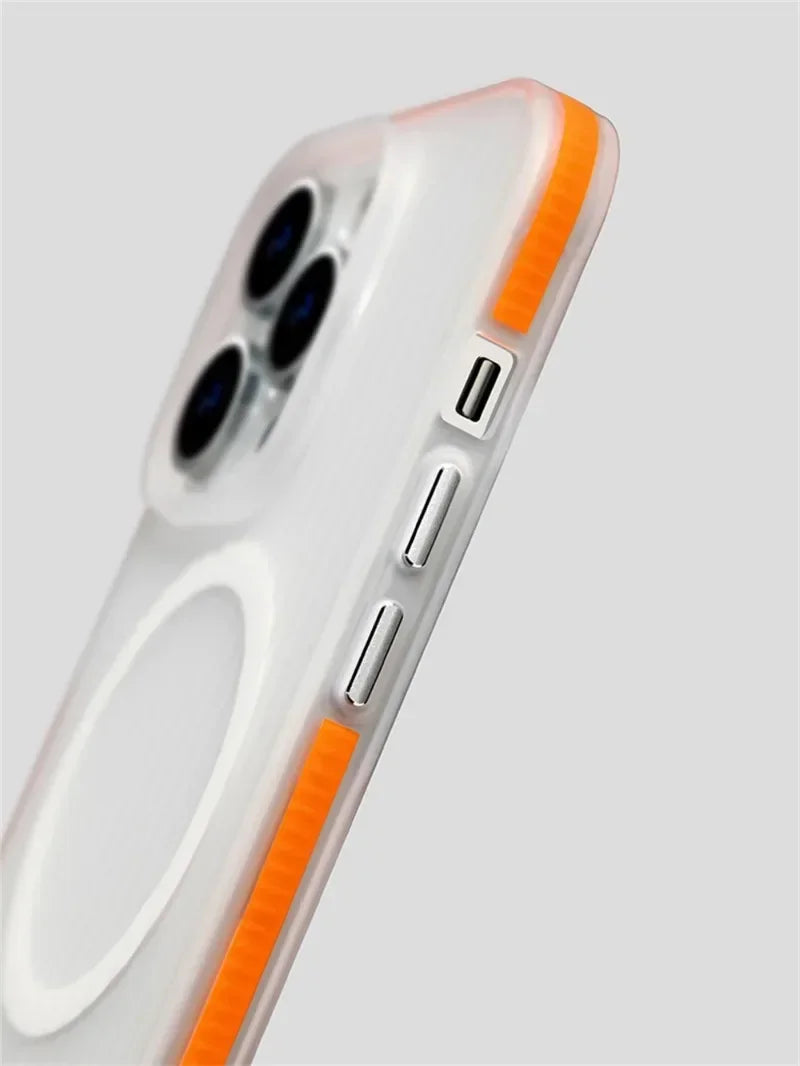 Corrugated Pattern Magsafe Magnetic Case for iPhone 16 15 14 13 12 Pro Max Plus