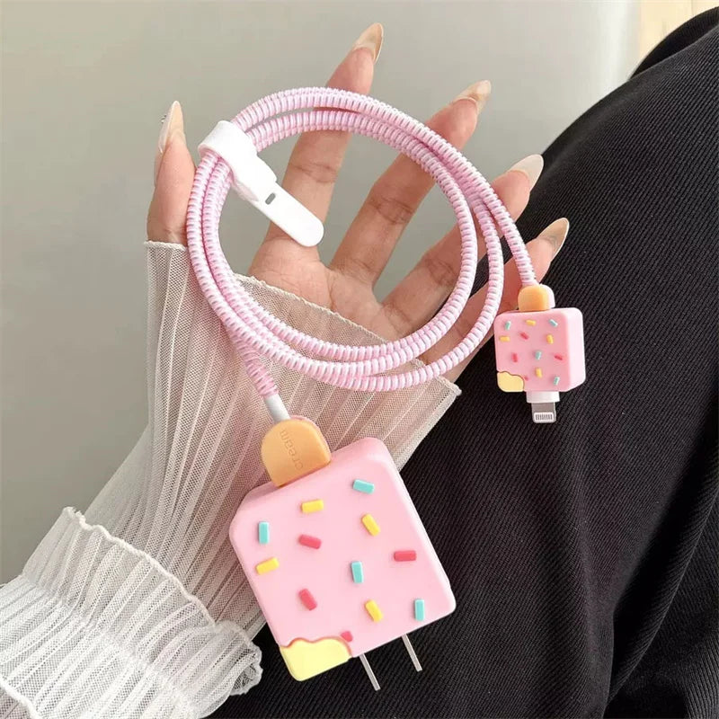 Korean Cute Game Console Silicone Charger Case for iPhone 18Wโ20W