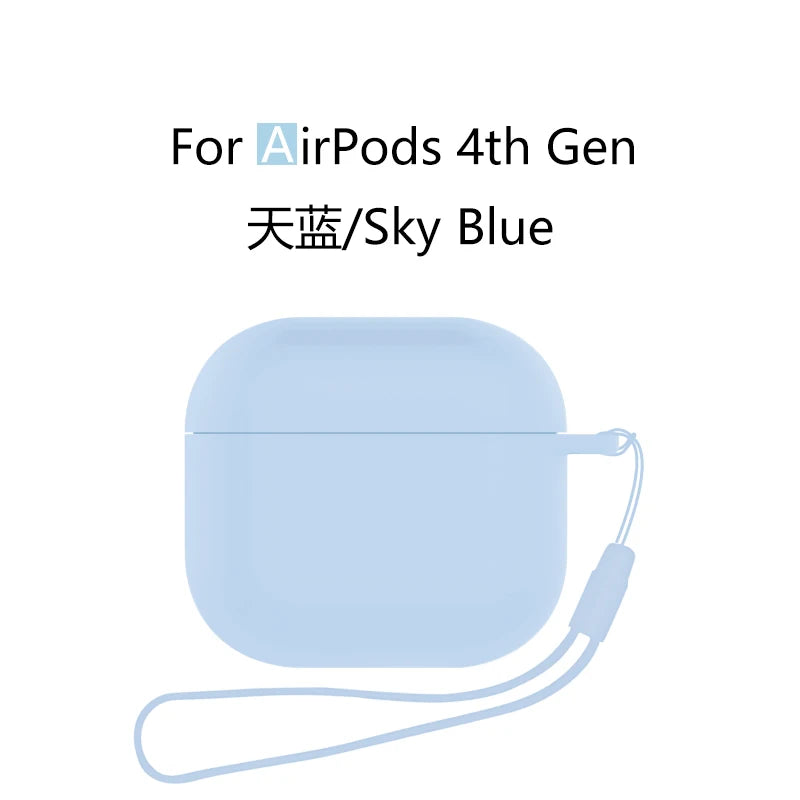 Silicone Case with Lanyard for AirPods 4 (2024) with Active Noise Canceling