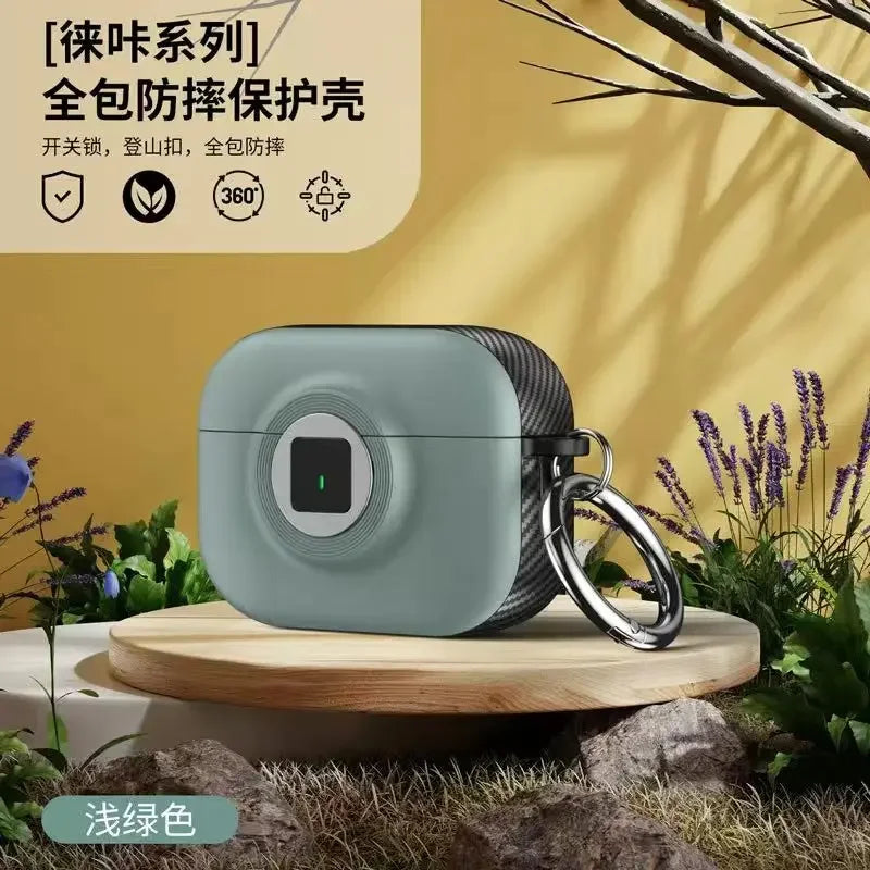 New 2024 AirPods 4th Gen Case with Lock Protective Cover Shockproof Shell for Apple