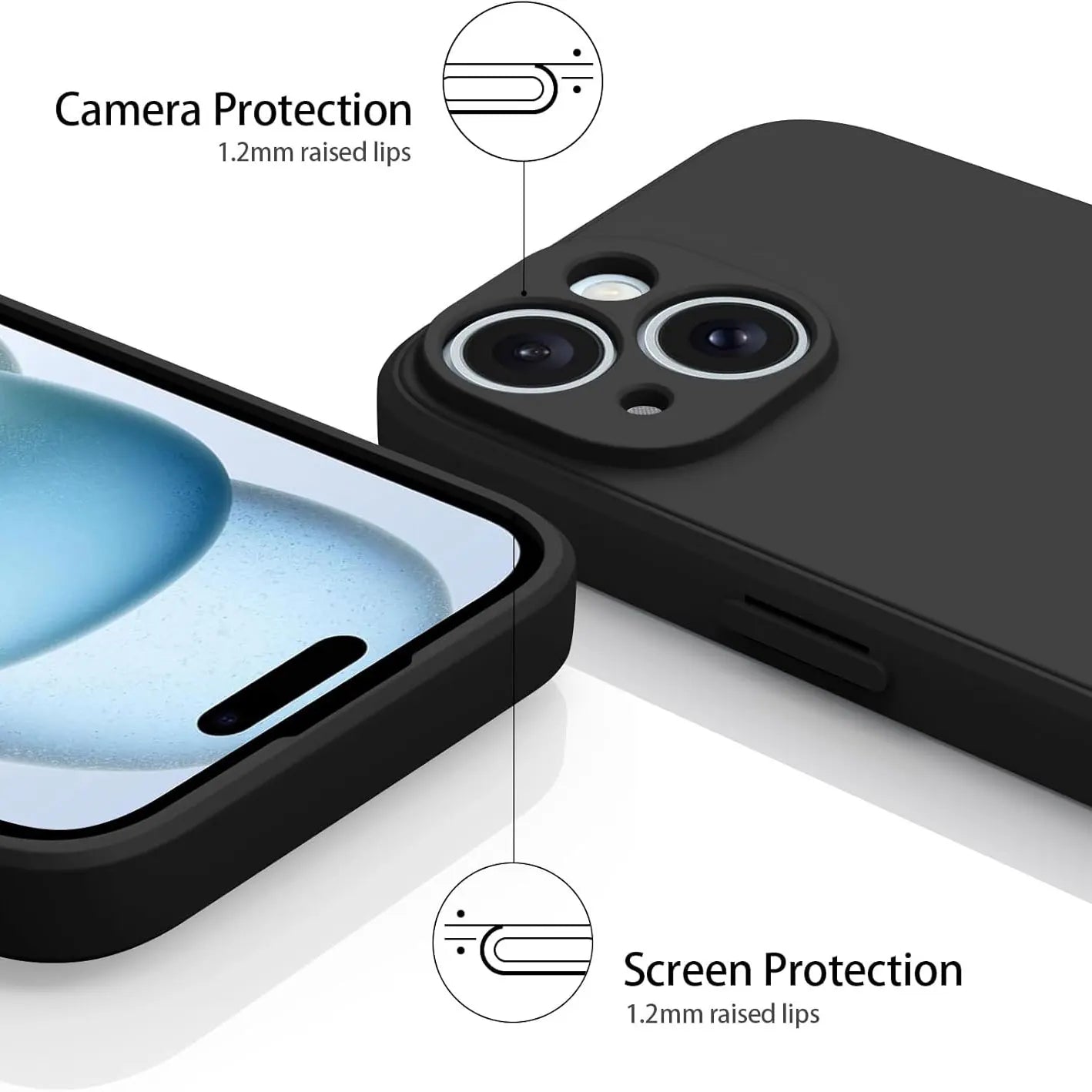 Liquid Silicone Case for iPhone X–16 Pro Max – Soft Bumper Cover