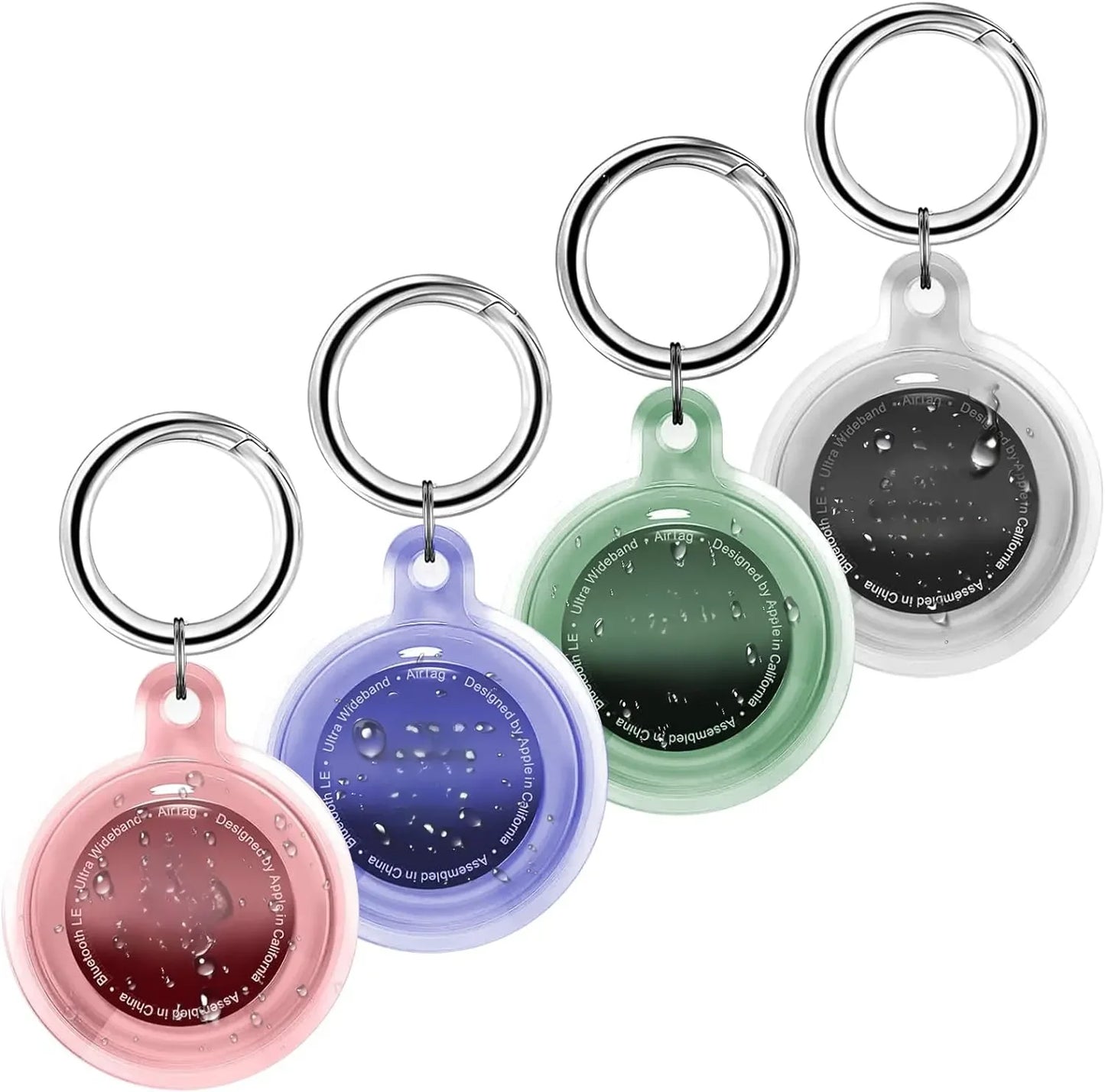 4/8/6 Pack Waterproof AirTag Keychain Case for Pet Collars & Key Rings