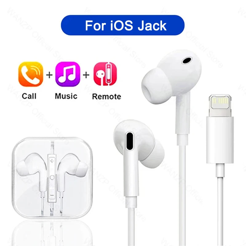 3.5mm Wired Stereo Earbuds Compatible with iPhone, iPad, Laptops & More