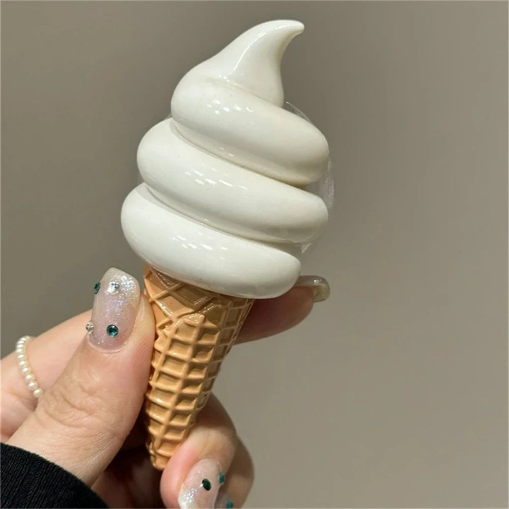 Cute 3D Ice Cream Folding Finger Ring Holder - Phone Grip & Stand