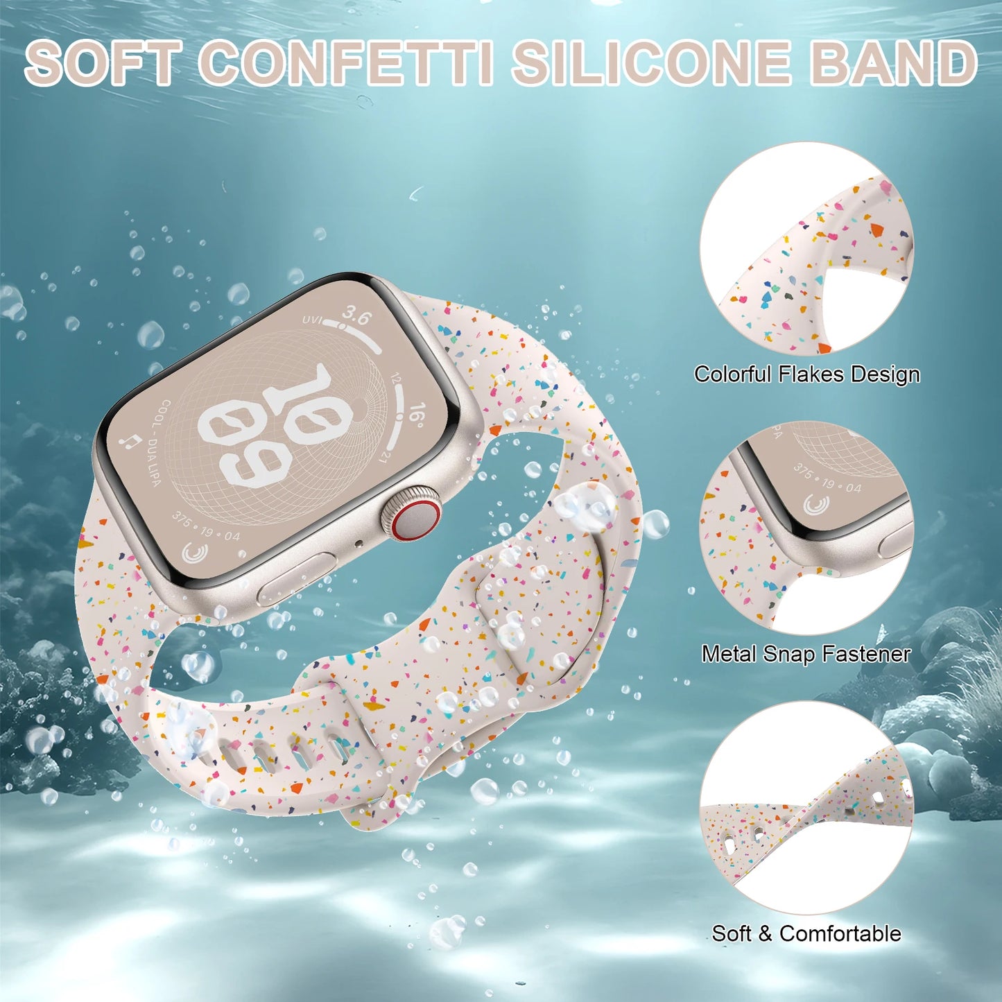 Sport Silicone Band for Apple Watch 49mm 45mm 41mm 38–46mm SE 10 9 8 7