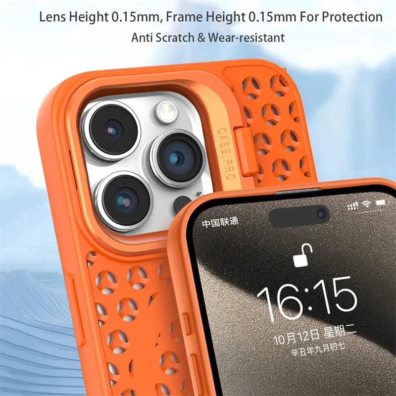 MagSafe Mesh Cooling Case for iPhone 11–15 Pro Max – Soft & Magnetic