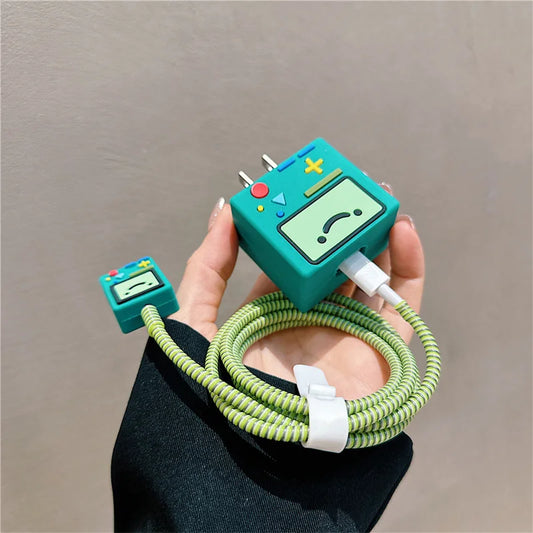 Korean Cute Game Console Silicone Charger Case for iPhone 18W–20W