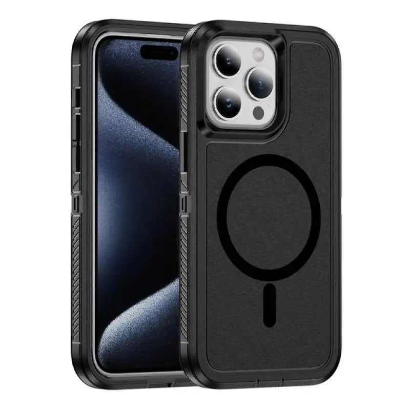 MagSafe Rugged Armor Case for iPhone 15 14 13 12 11 Pro Max Shockproof Cover