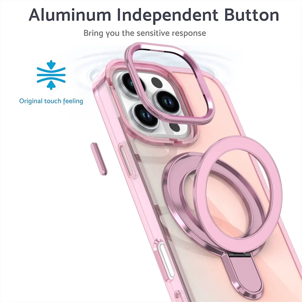 Luxury Laser Color Foldable Magnetic Stand Case for iPhone 11β16 Pro Max