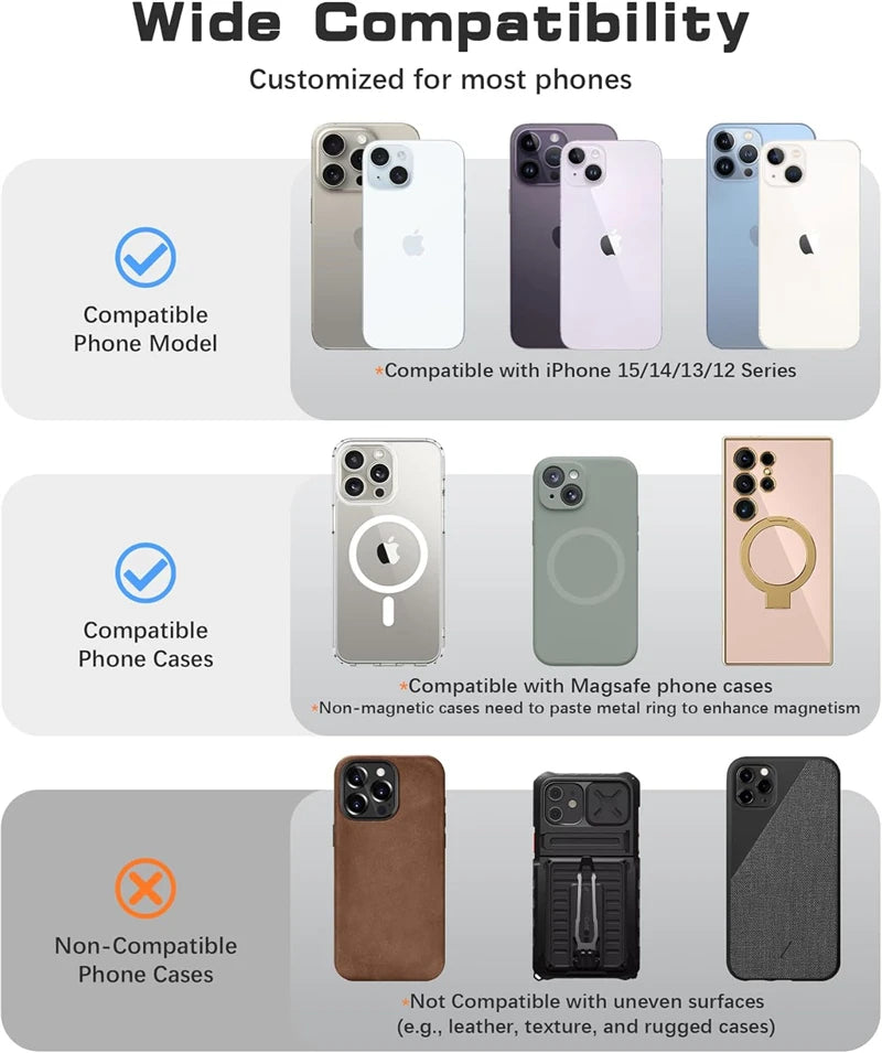 MagSafe Silicone Finger Strap Holder for iPhone 16 – Magnetic Loop Grip