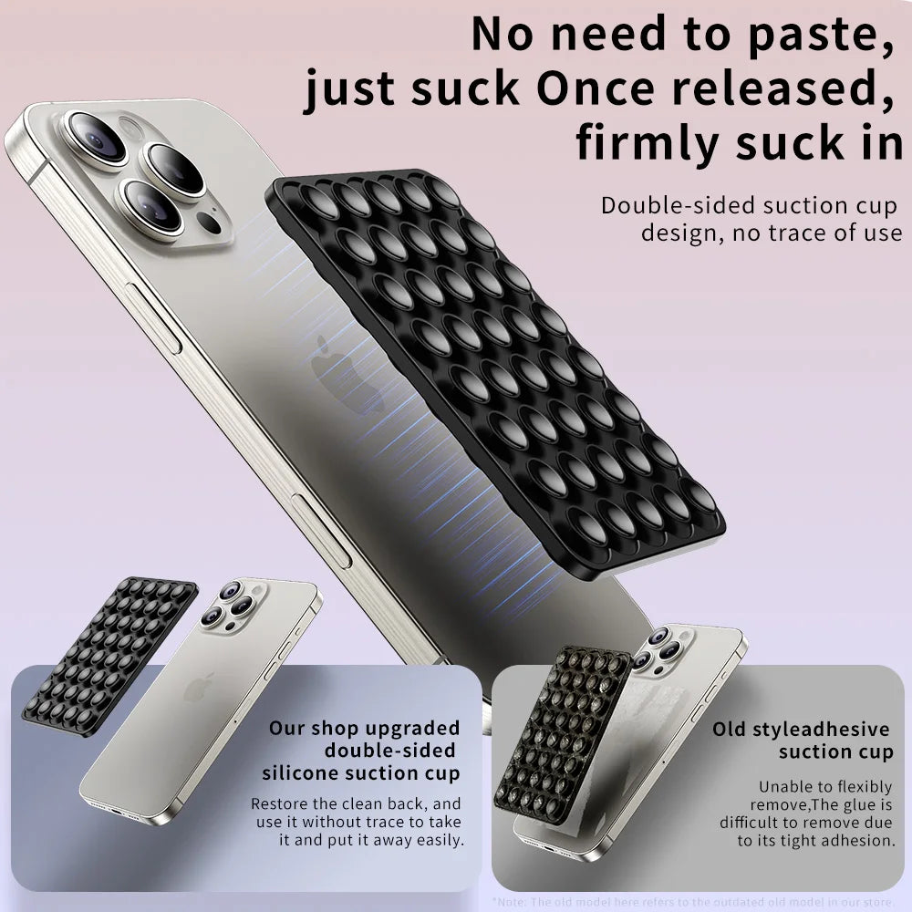 Double-Sided Silicone Suction Pad for Phones – Adhesive Rubber Mount