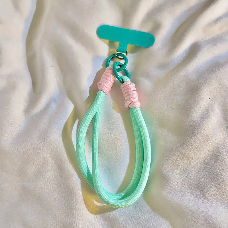Cute Pastel Wrist Strap Lanyard for Phone β Macaron Color Charm Chain