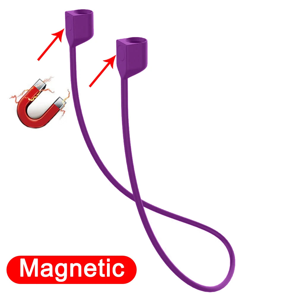 Soft Silicone Magnetic Anti-Lost Strap for AirPods Pro 1 2 3 Earphones