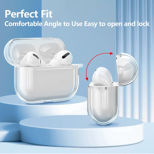 Soft Transparent TPU Case for AirPods Pro 3 – Shockproof with Keychain & Kit