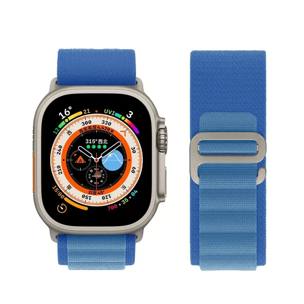 Alpine Nylon Strap for Apple Watch Bands 38-49mm - Ultra 2 Series 9 SE