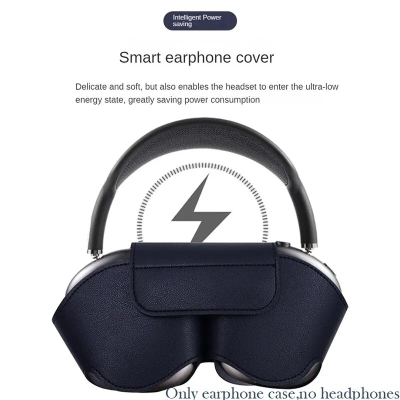 Leather Protective Case for AirPods Max – Handheld Wireless Headphone Bag