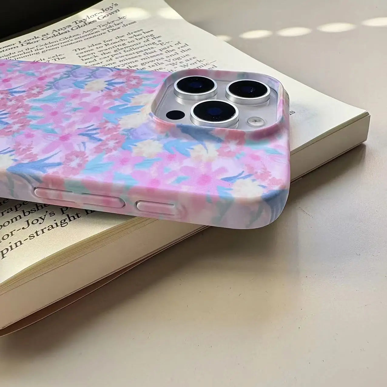 Floral Oil Painting Matte Case for iPhone 12–16 Pro Max