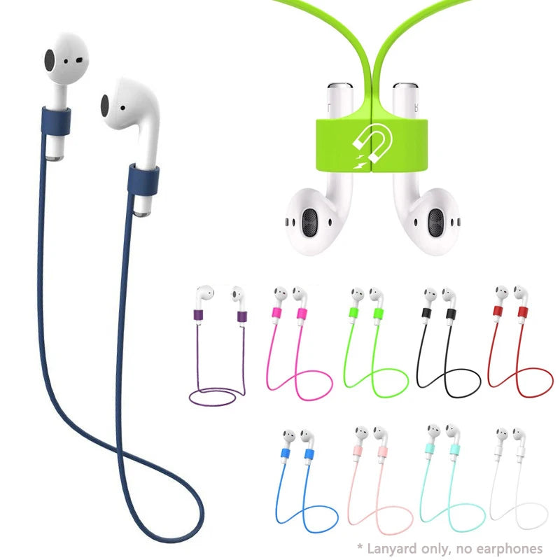Soft Silicone Magnetic Anti-Lost Strap for AirPods Pro 1 2 3 Earphones