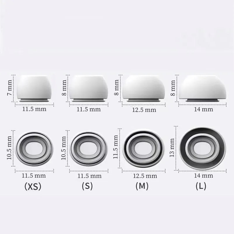 Replacement Silicone Ear Tips for AirPods Pro 1 & 2 – With Vent Holes