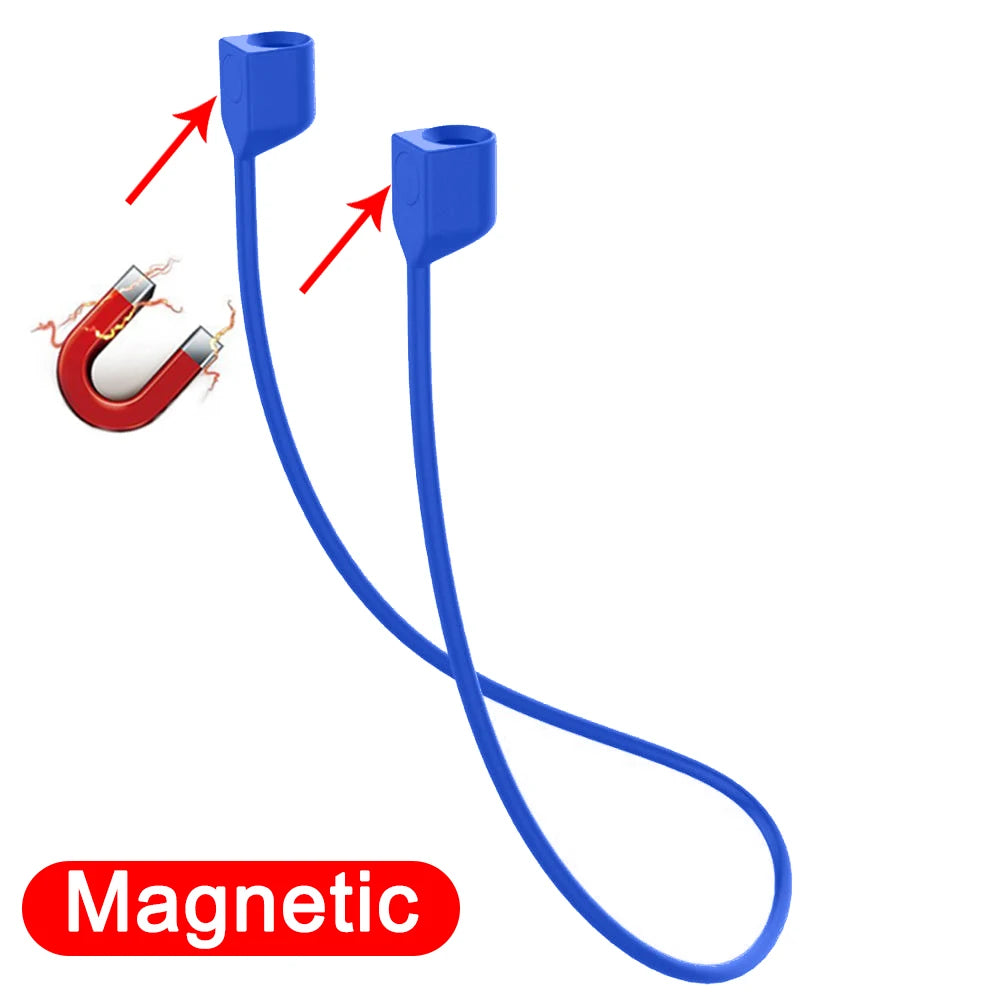 Soft Silicone Magnetic Anti-Lost Strap for AirPods Pro 1 2 3 Earphones