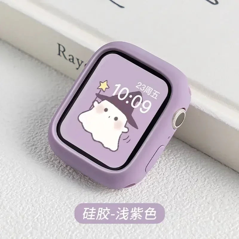 Silicone Bumper Case for Apple Watch Series 6β10 SE 42β46mm Protective Cover